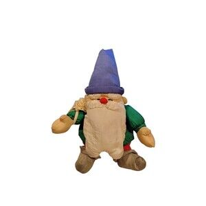 Vintage 1978 Gnome Nylon Parachute Material Plush Made in Korea 13" Christmas